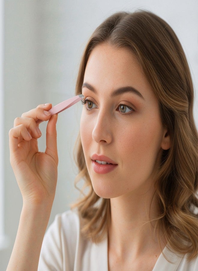 Zelphvt 4Pcs Mini Tweezers Set, Micro Tweezers Stainless Steel Precision Eyebrow Tweezer for Facial Hair Removal, Travel Size With Leather Case - Image 4